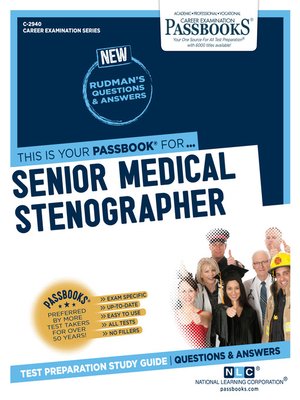 cover image of Senior Medical Stenographer